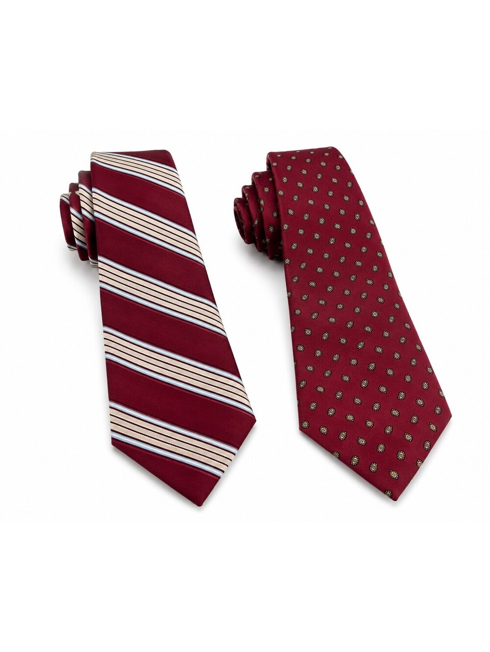 GANT Set of Two Silk Men's Ties - Paisley and Striped Patterns